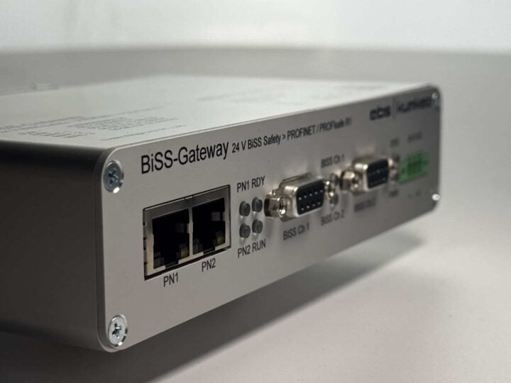 BiSS-Gateway mit Ethernet- und D-Sub-Anschlüssen