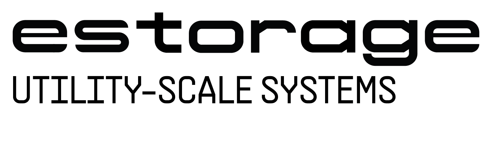 estorage Logo mit Schriftzug Utility-Scale Systems