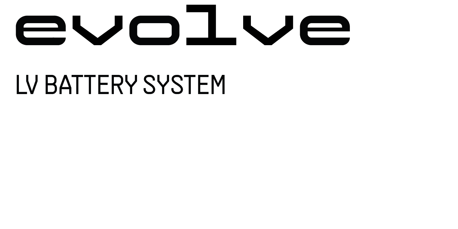 evo1ve logo with LV Battery System lettering